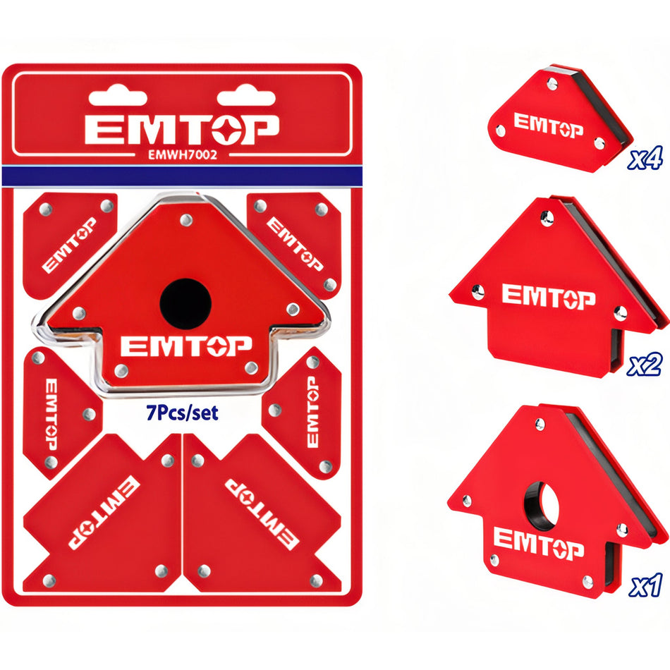 7 ESCUADRAS MAGNETICAS SOLDAR EMTOP (1x4" 23KG - 2x3" 11.5KG - 4xMini 4.5KG)