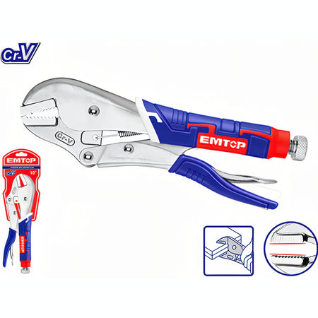 ALICATES DE PRESION RECTO 10" CR-V EMTOP