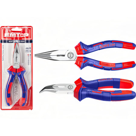 ALICATES DE PUNTA CURVA 6" 160mm Cr-V EMTOP