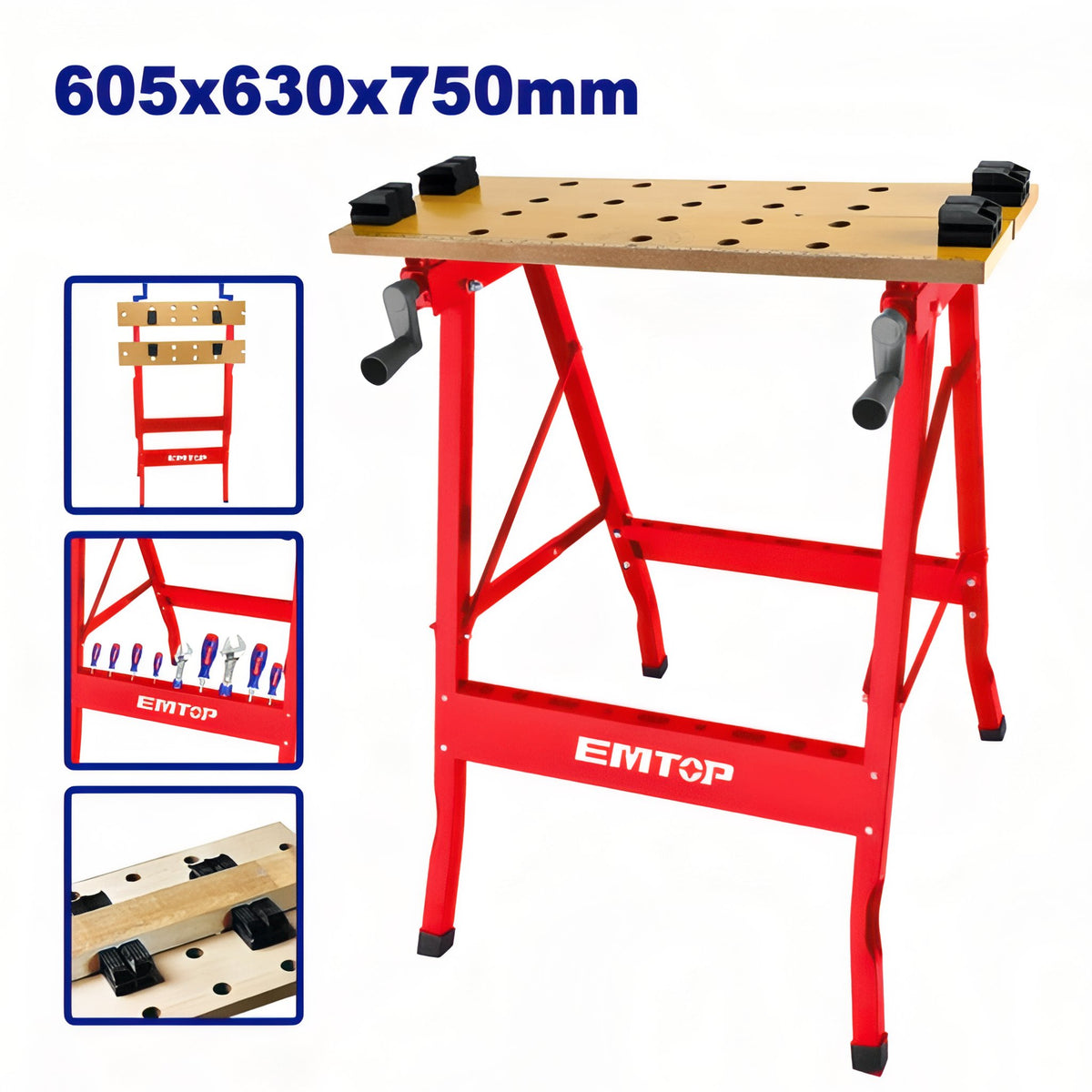 BANCO DE TRABAJO PLEGABLE EMTOP - 100KG