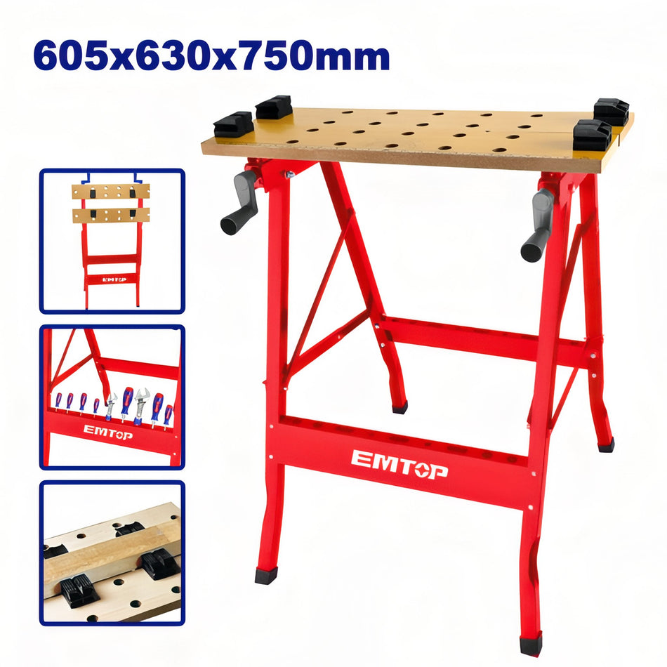 BANCO DE TRABAJO PLEGABLE EMTOP - 100KG
