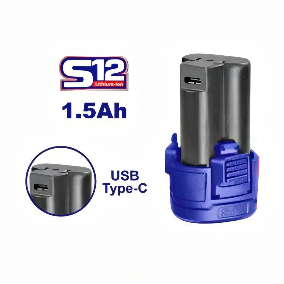 BATERIA 12V 1.5Ah S12 EMTOP (CARGA USB-C)