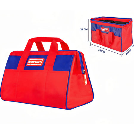 BOLSA PORTAHERRAMIENTAS 13" 12KG CON BOLSILLO EXTERNO EMTOP