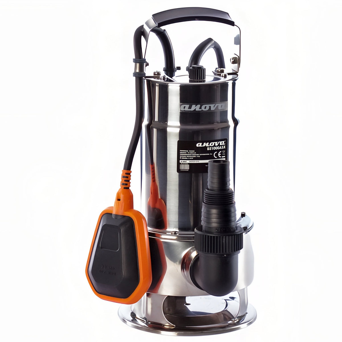 Bomba electrica sumergible aguas sucias 1000w acero inox