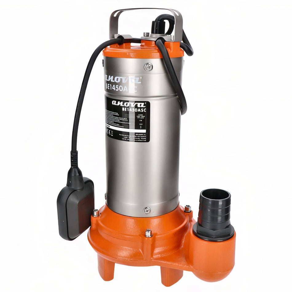 Bomba electrica sumergible aguas sucias 1100w 430l/m - cuchilla