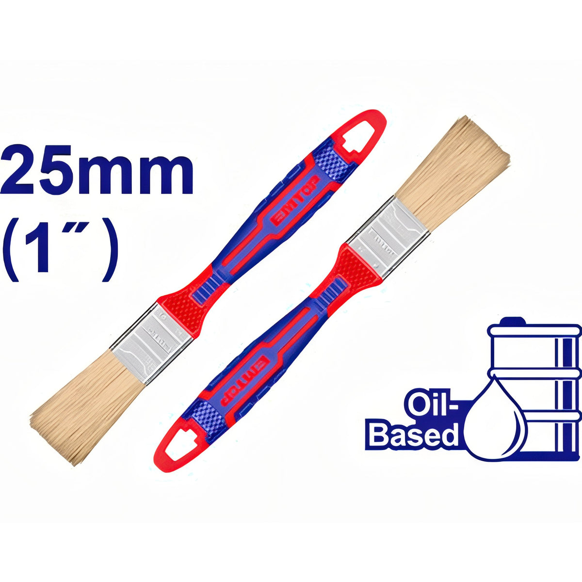 BROCHA - PALETINA EMTOP (1" - 25mm - MANGO PLASTICO)