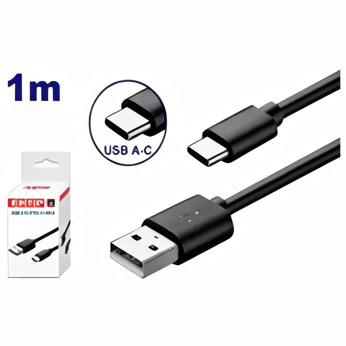 CABLE CARGA USB TIPO-C 1M (PARA MODELO ECDL12620) EMTOP