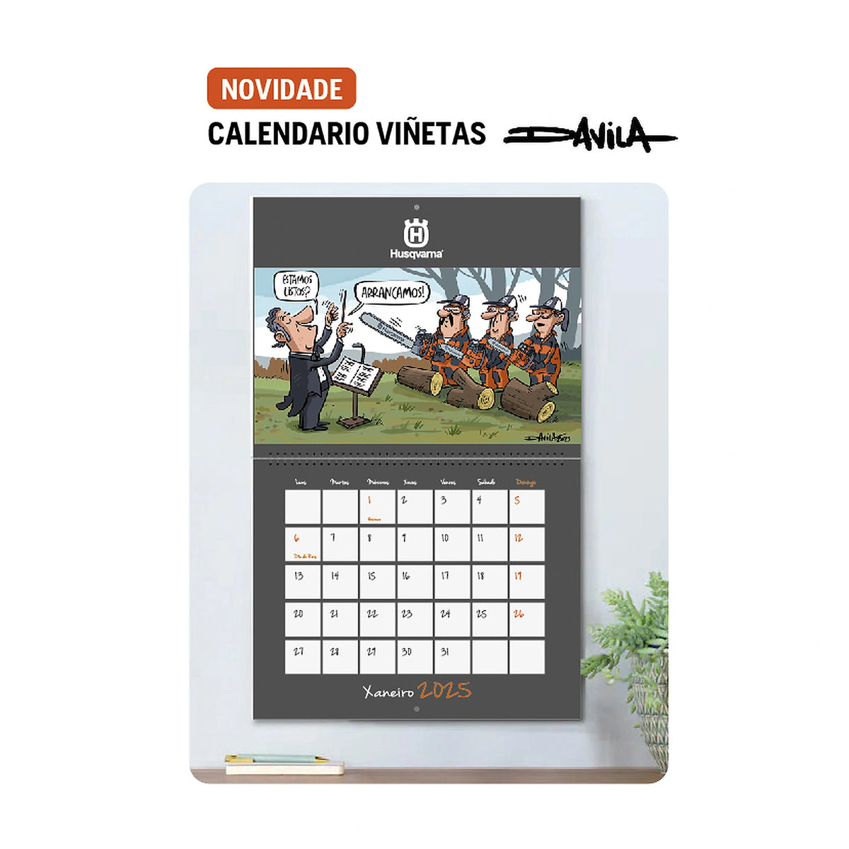 Calendario de pared Husqvarna Luis davila