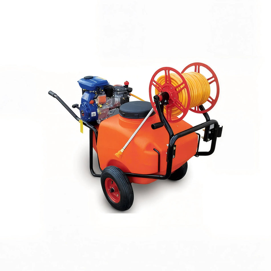 Carretilla pulverizadora motor 4T con manguera de 30m