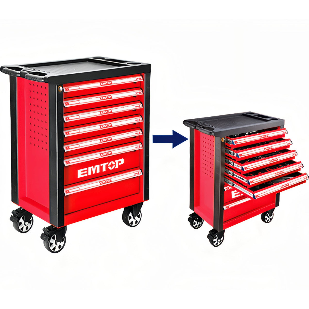 CARRO PORTAHERRAMIENTAS EMTOP 7 CAJONES 765X465X812MM