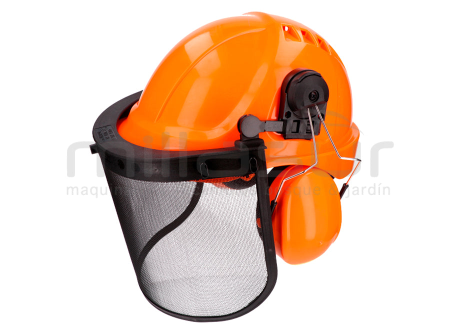 CASCO FORESTAL CON PANTALLA Y AURICULARES