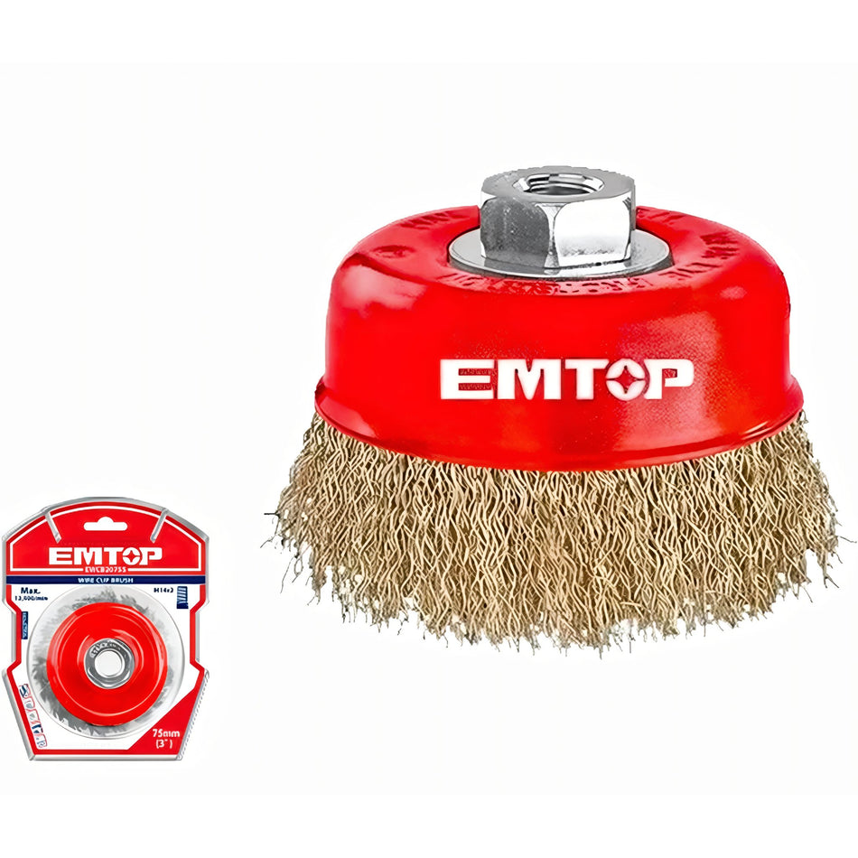 CEPILLO ALAMBRE PARA AMOLADORA (100MM - M14x2) EMTOP
