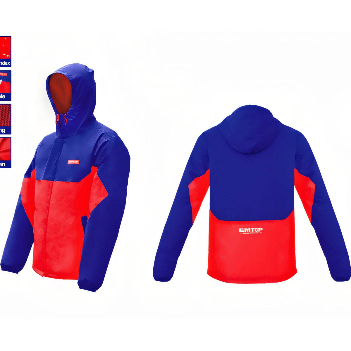 CHAQUETA IMPERMEABLE EMTOP TALLA XXL