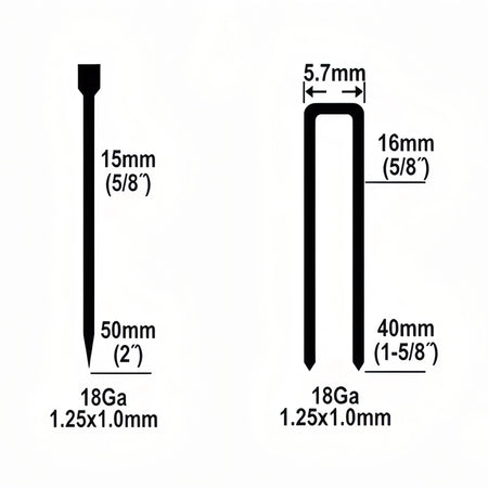 CLAVADORA 2EN1 NEUMATICA EMTOP PARA COMPRESOR 15-50mm (INCLUYE GRAPAS Y CLAVOS)