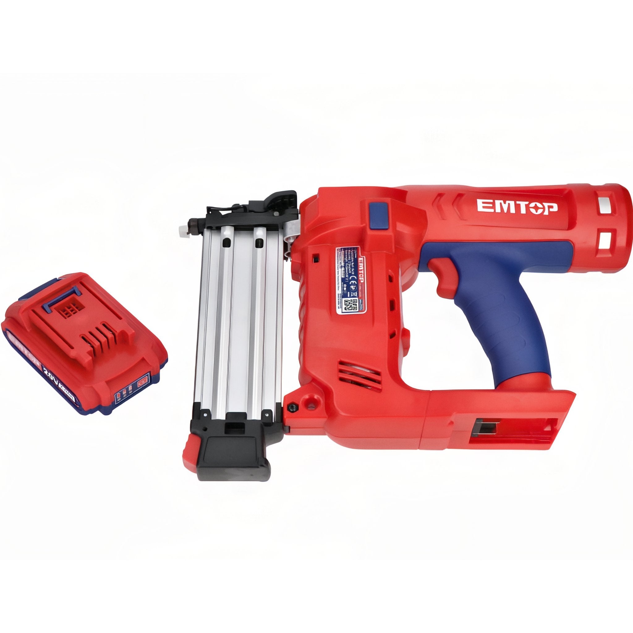 CLAVADORA BATERIA EMTOP 20V P20S (CON 2 BATERIAS 2Ah, CARGADOR, MALETIN)