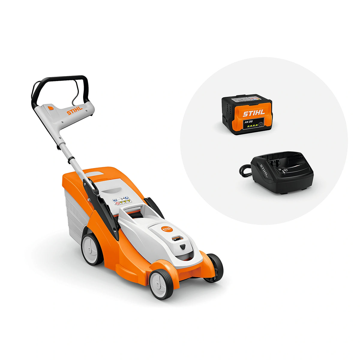 Cortacésped STIHL CORTACÉSPED RMA 239 C, con batería AK 20 y cargador AL 101