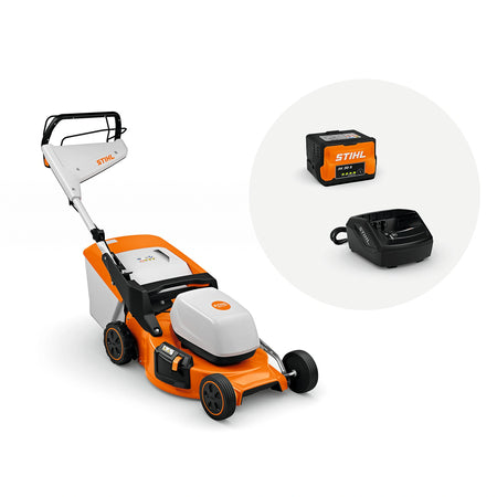 Cortacésped STIHL RMA 253.3 T, con batería AK 30 S y cargador AL 101