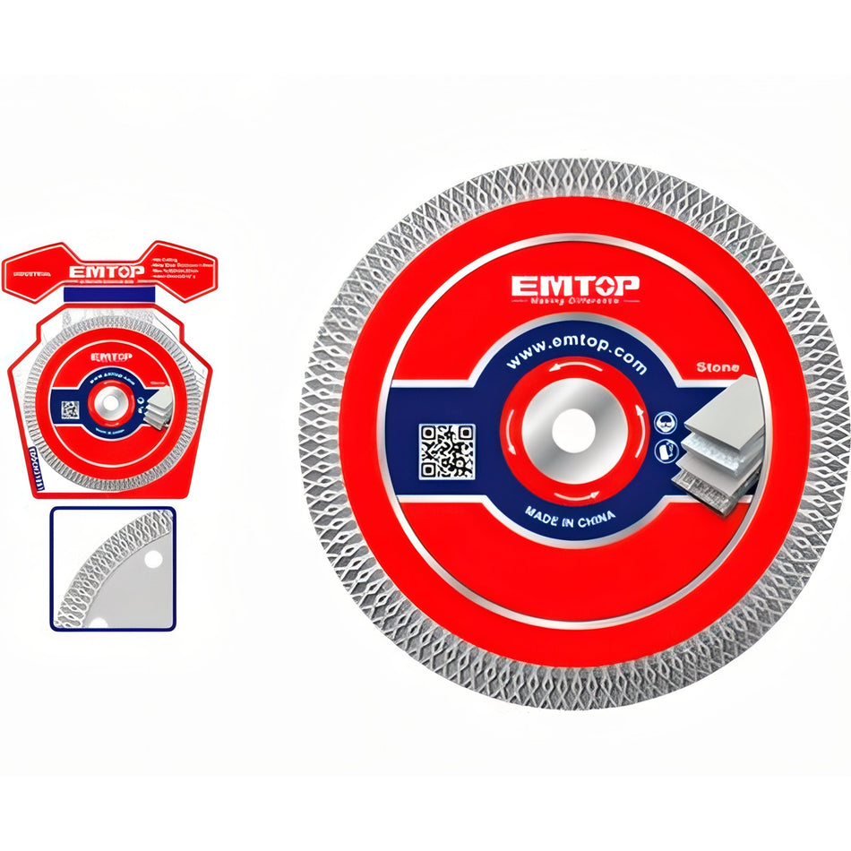 DISCO CORTE MALLA DIAMANTE ULTRAFINO PARA AZULEJO 115MM 1.4MM EMTOP
