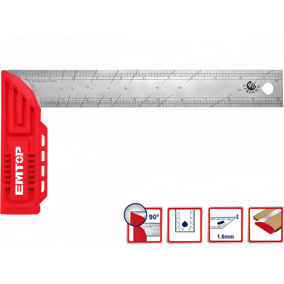 ESCUADRA 30CM EMTOP