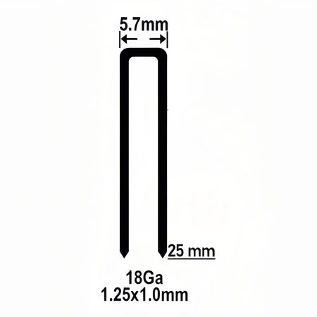 GRAPAS PARA CLAVADORA NEUMATICA 25MM - 2500PCS EMTOP