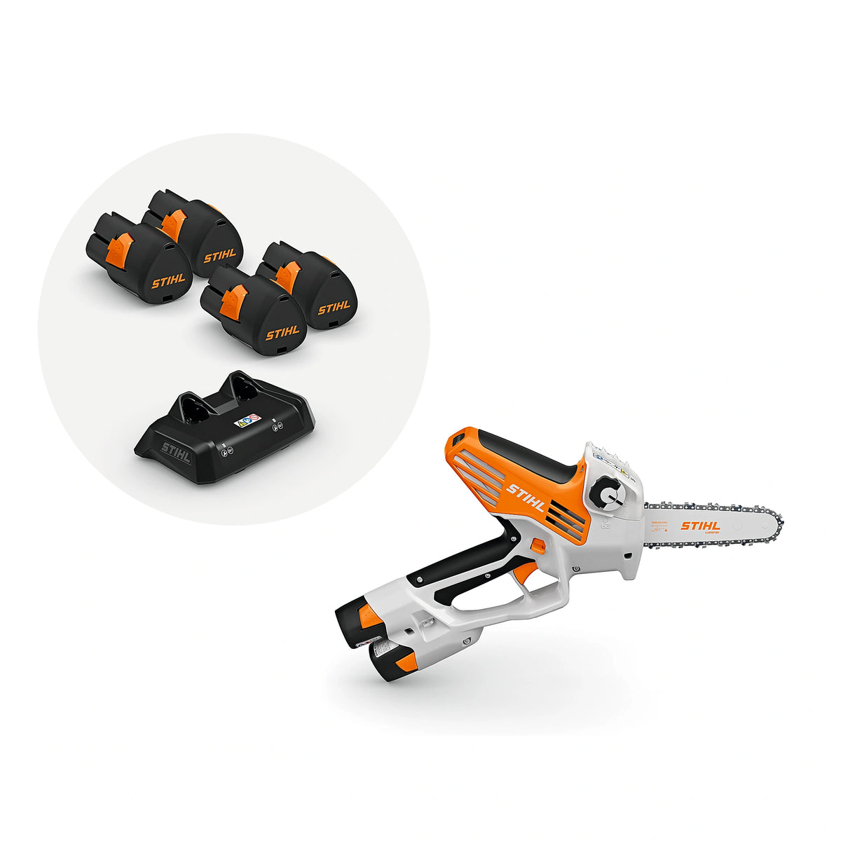 GTA 40, con 4 baterías AS 2 y un cargador AL 5-2 STIHL