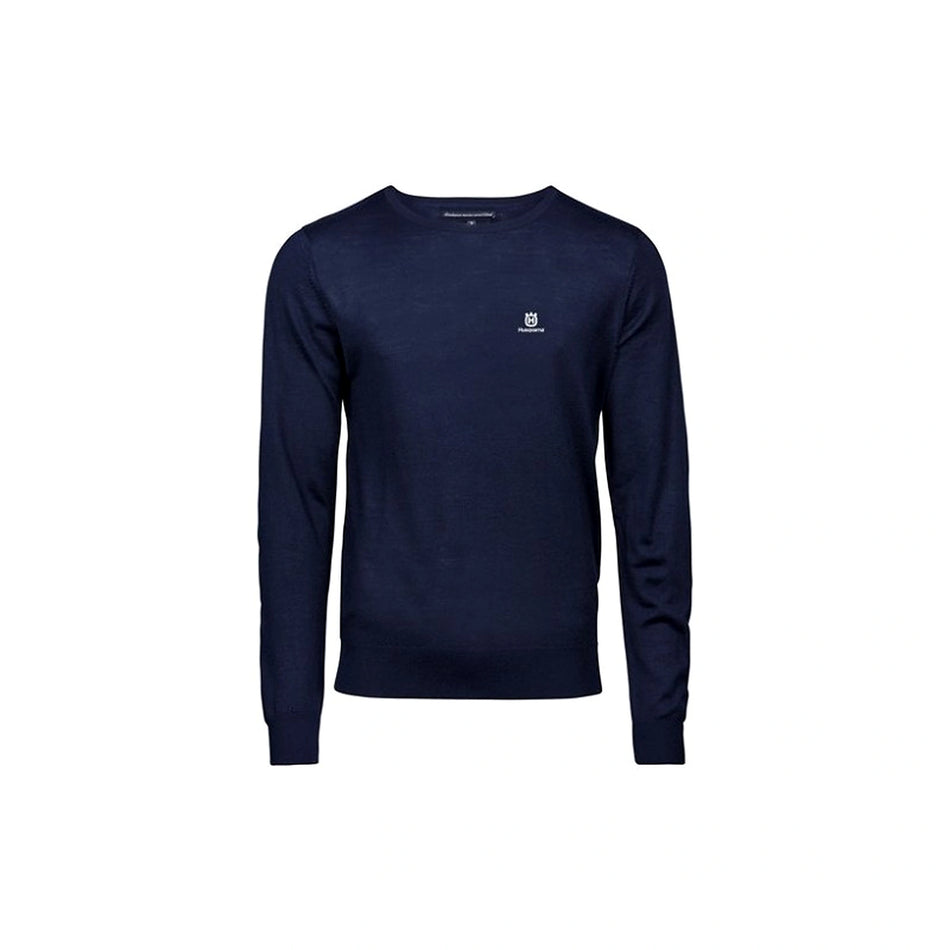 Jersey de punto azul marino para mujer