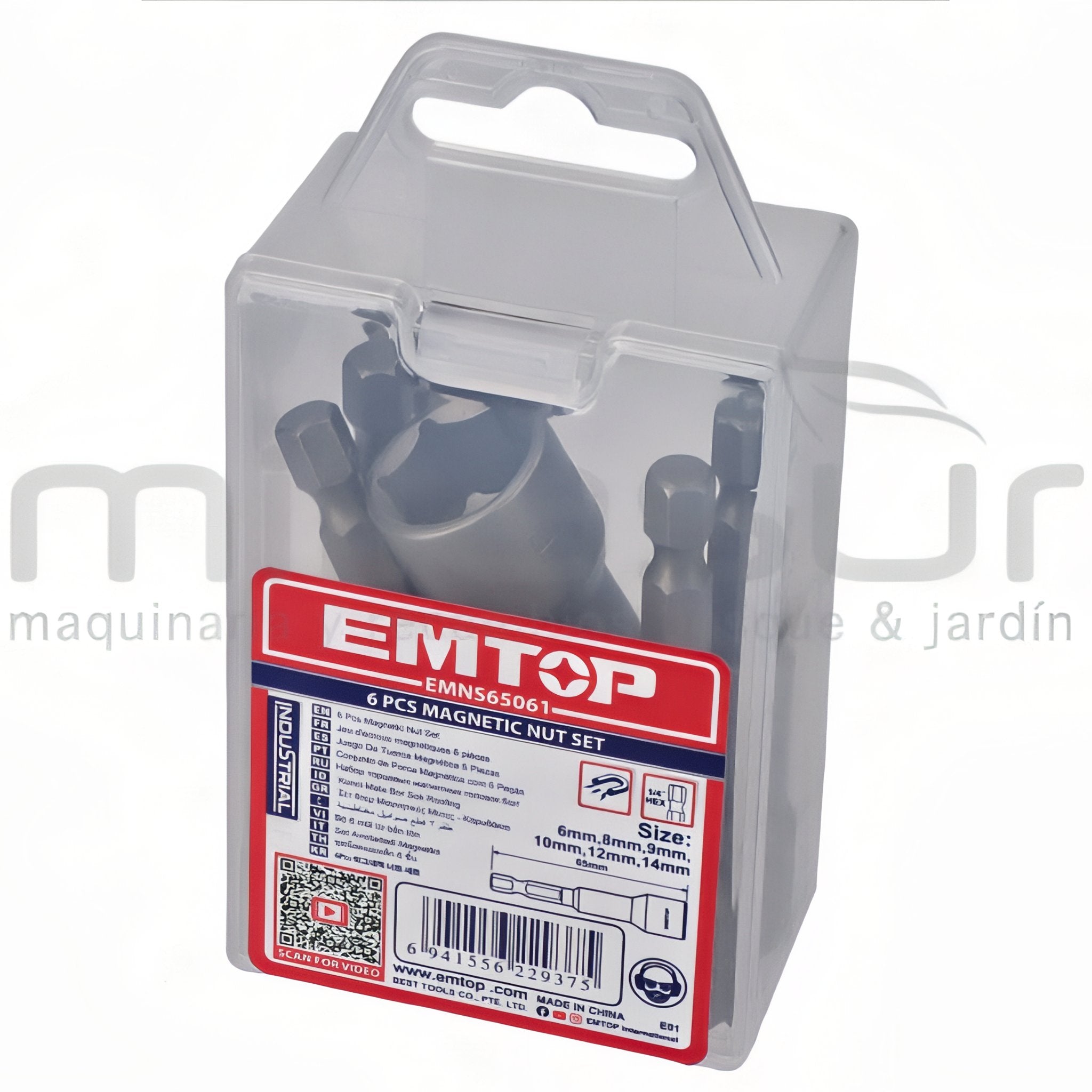 JUEGO CUBOS MAGNETICOS 1/4" 65mm - 6 PCS EMTOP