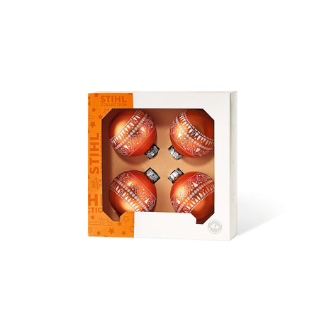Juego de 4 bolas de Navidad ICON STIHL