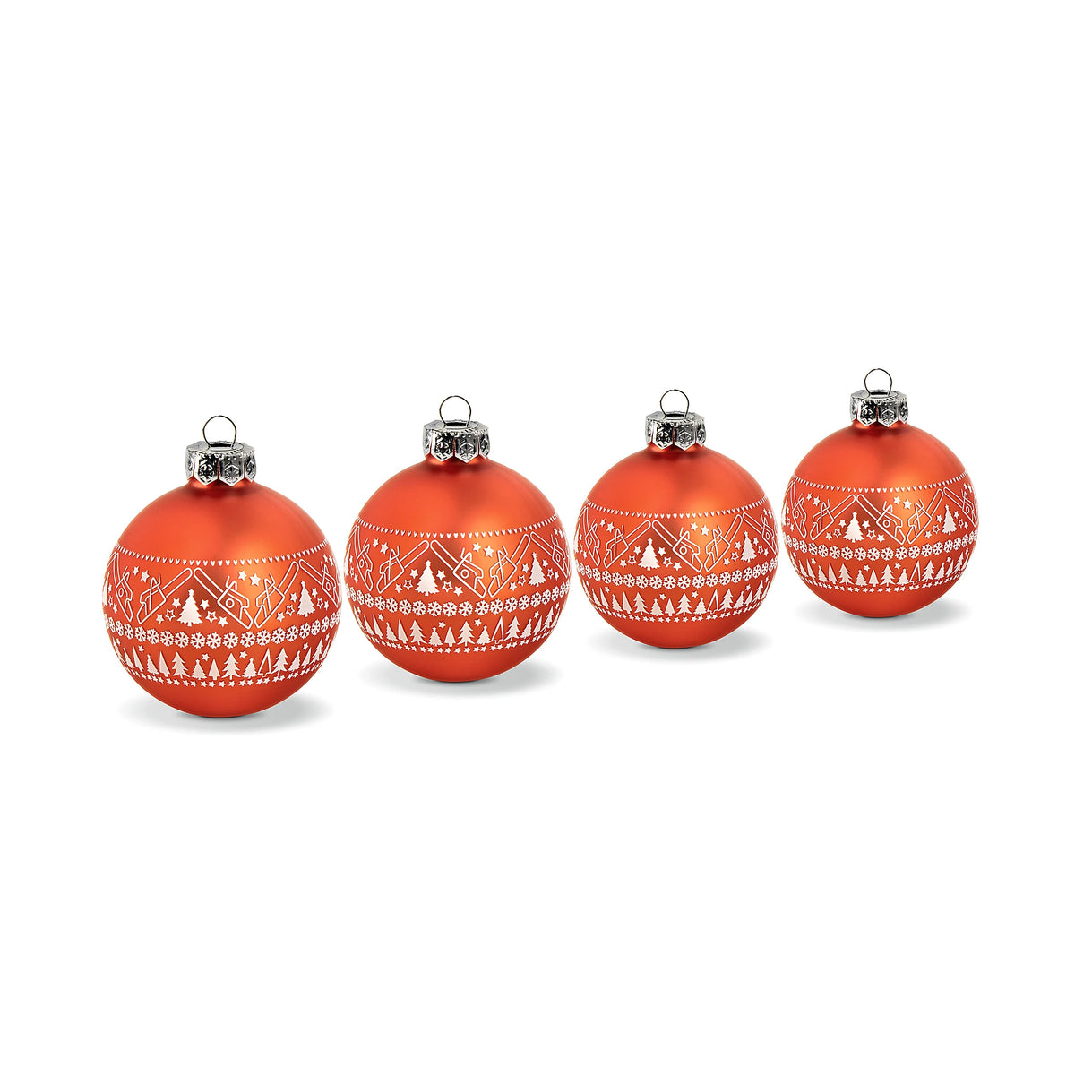 Juego de 4 bolas de Navidad ICON STIHL