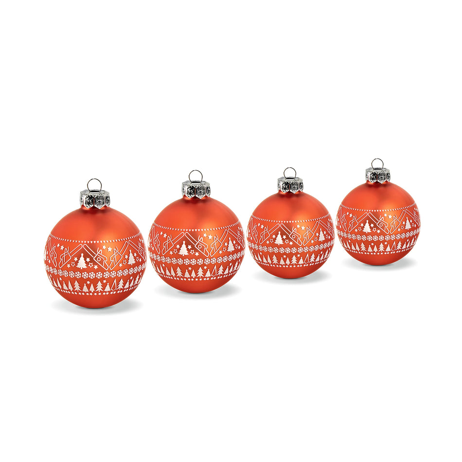 Juego de 4 bolas de Navidad ICON STIHL