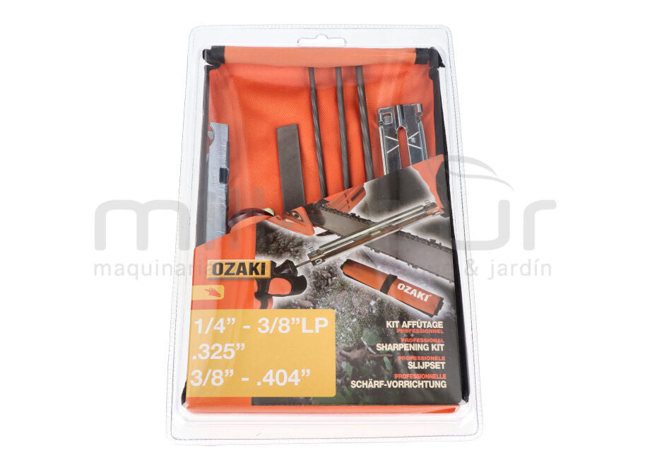 KIT DE AFILADO TIPO STIHL - MANGO, GUIA PROFUNDIDAD, UTIL LIMPIEZA, LIMA PLANA, 3 LIMAS REDONDAS