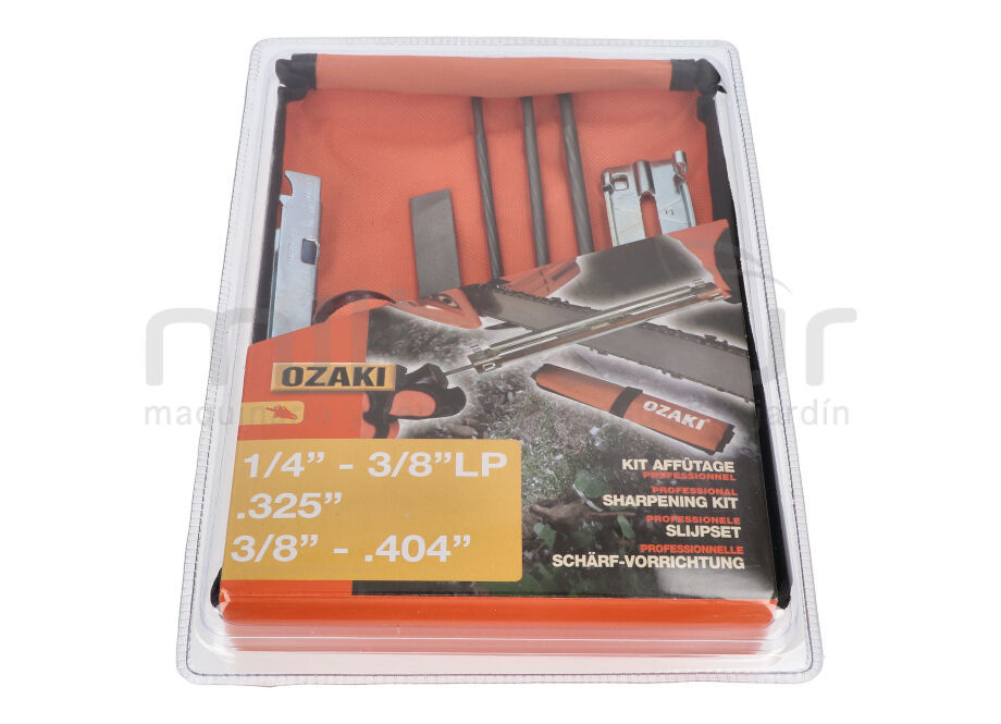 KIT DE AFILADO TIPO STIHL - MANGO, GUIA PROFUNDIDAD, UTIL LIMPIEZA, LIMA PLANA, 3 LIMAS REDONDAS
