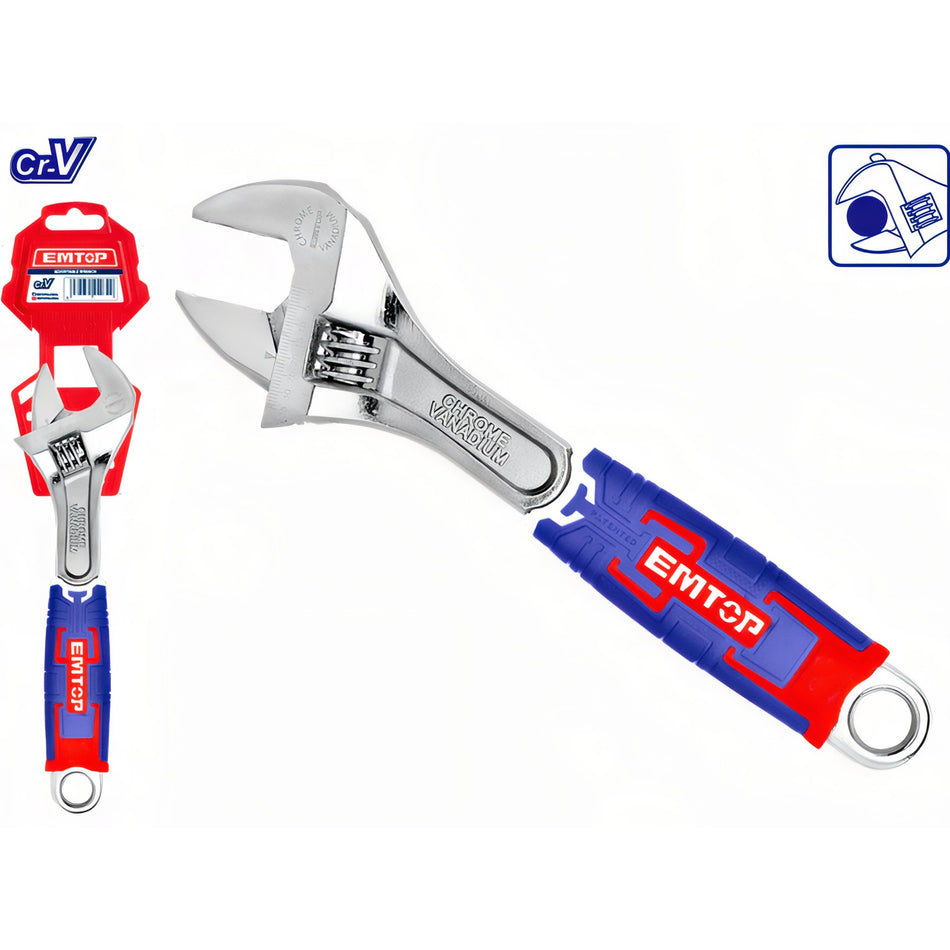 LLAVE INGLESA CrV 10" 250mm EMTOP