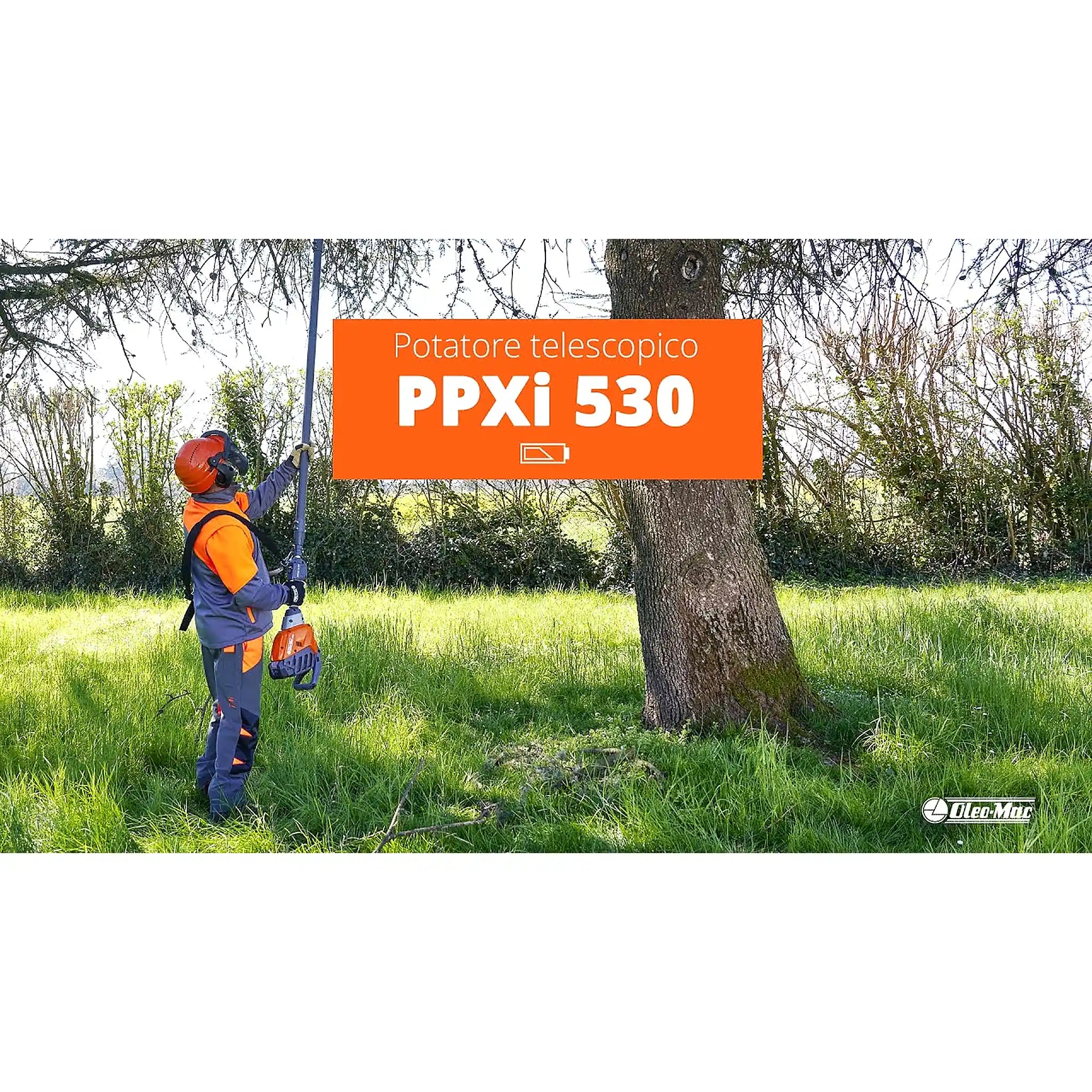 Máquina de batería Oleo-Mac PPXi 530 + Batería Bi 540 + Cargador CRG 520