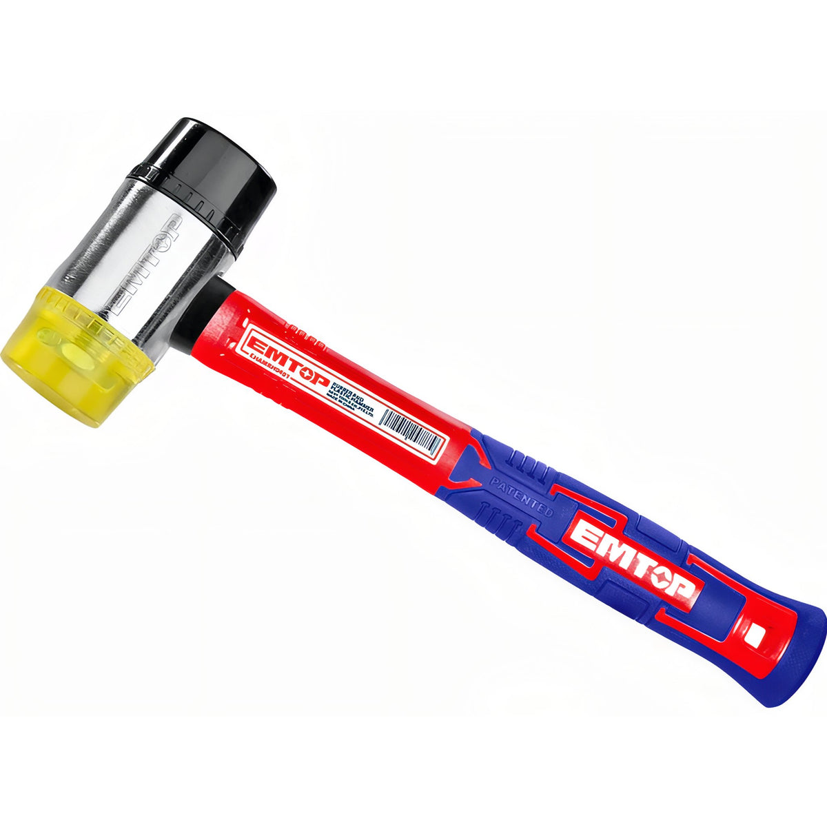 MARTILLO GOMA PLASTICO 40mm EMTOP (MANGO FIBRA VIDRIO)