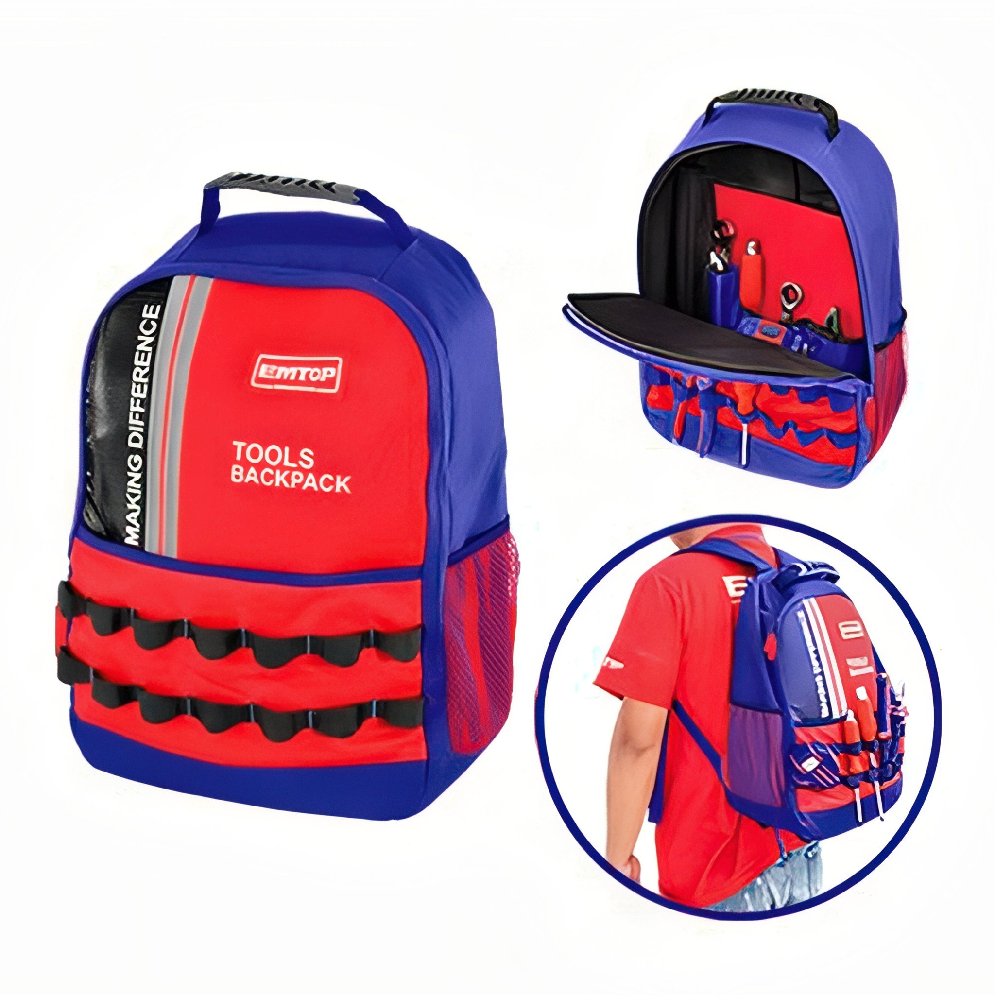MOCHILA HERRAMIENTAS L34xW17xH45 EMTOP