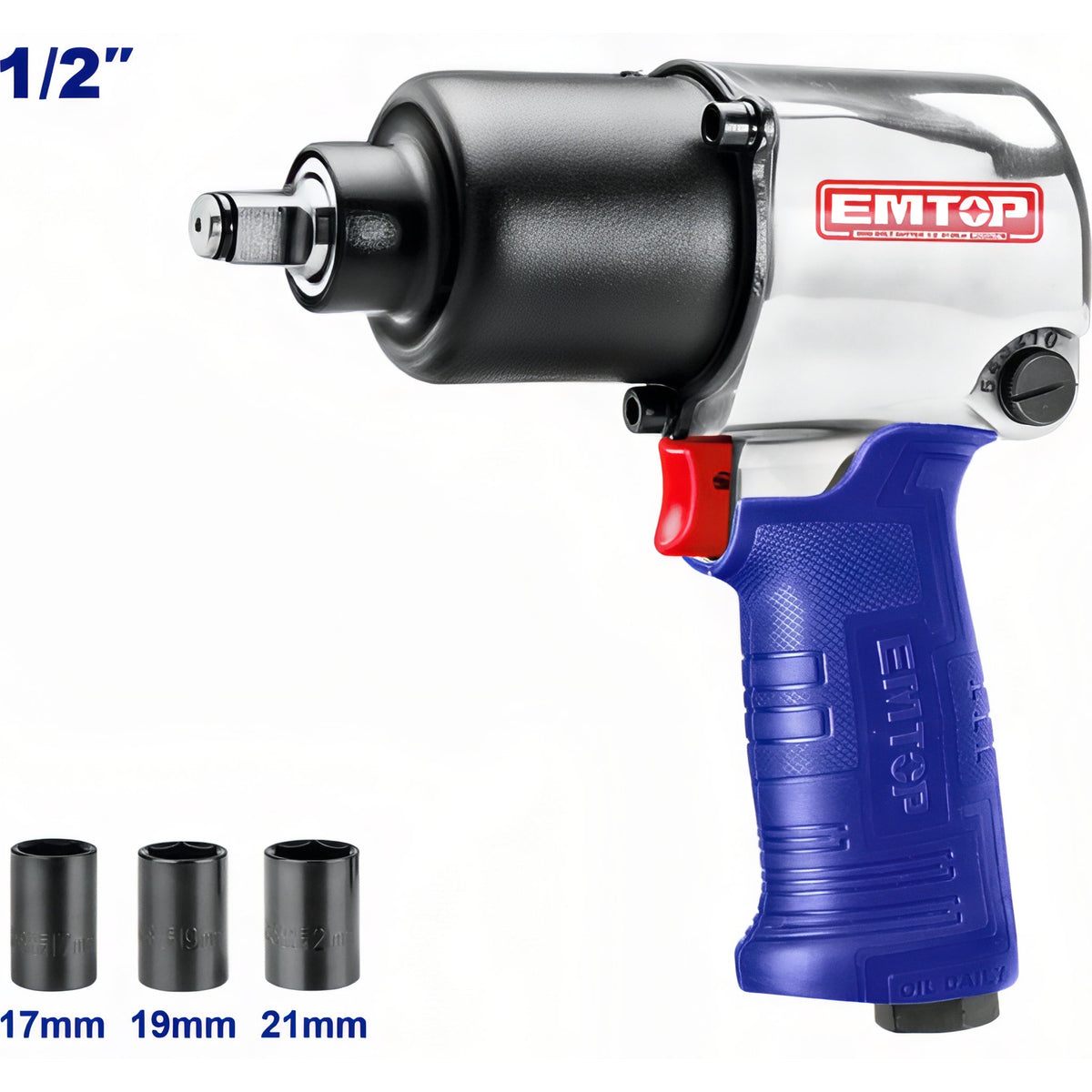 PISTOLA DE IMPACTO 1/2" PARA COMPRESOR EMTOP