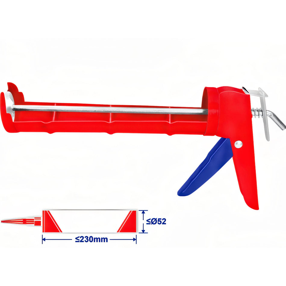 PISTOLA PARA APLICACION SILICONA 9" EMTOP