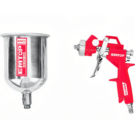 PISTOLA SPRAY 1.5MM EMTOP - 400cc - 3-4 BAR - PARA COMPRESOR