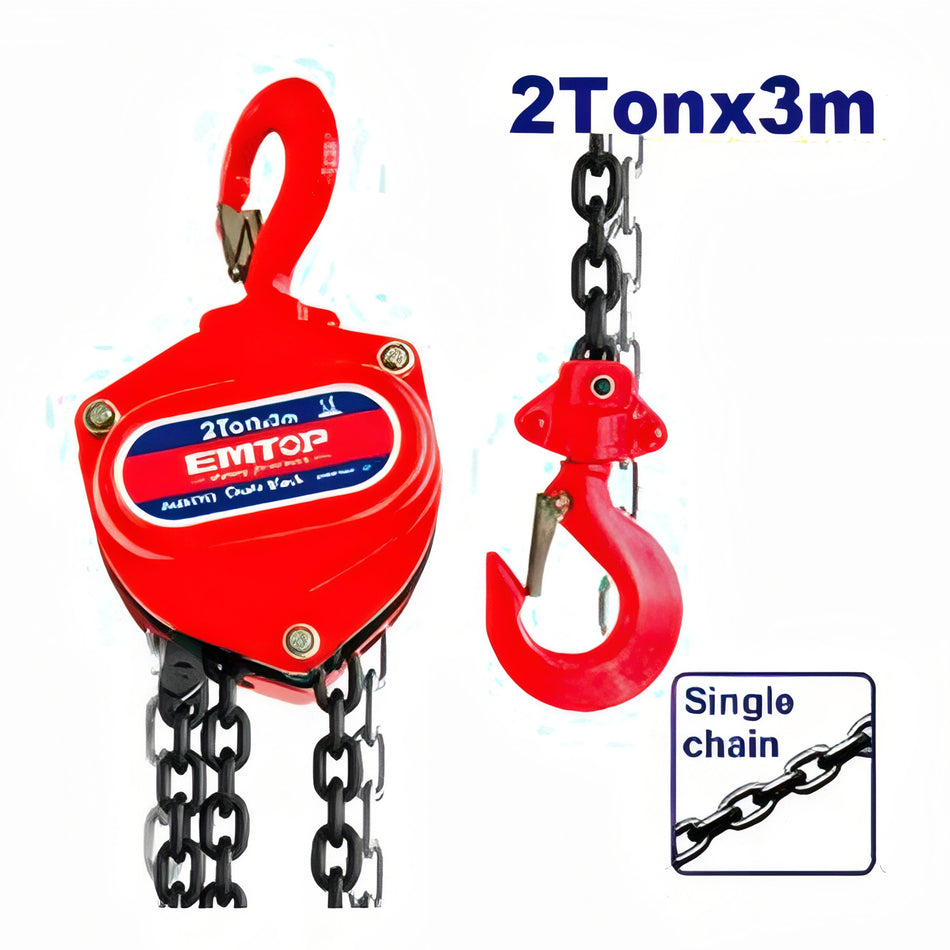 POLIPASTO DE CADENA 2TON 3M EMTOP