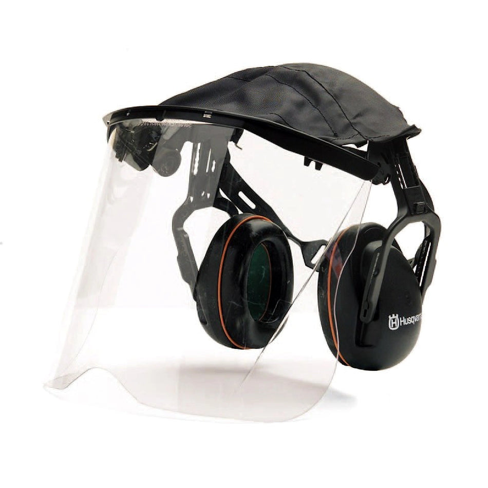 Protector auricular con plexivisor