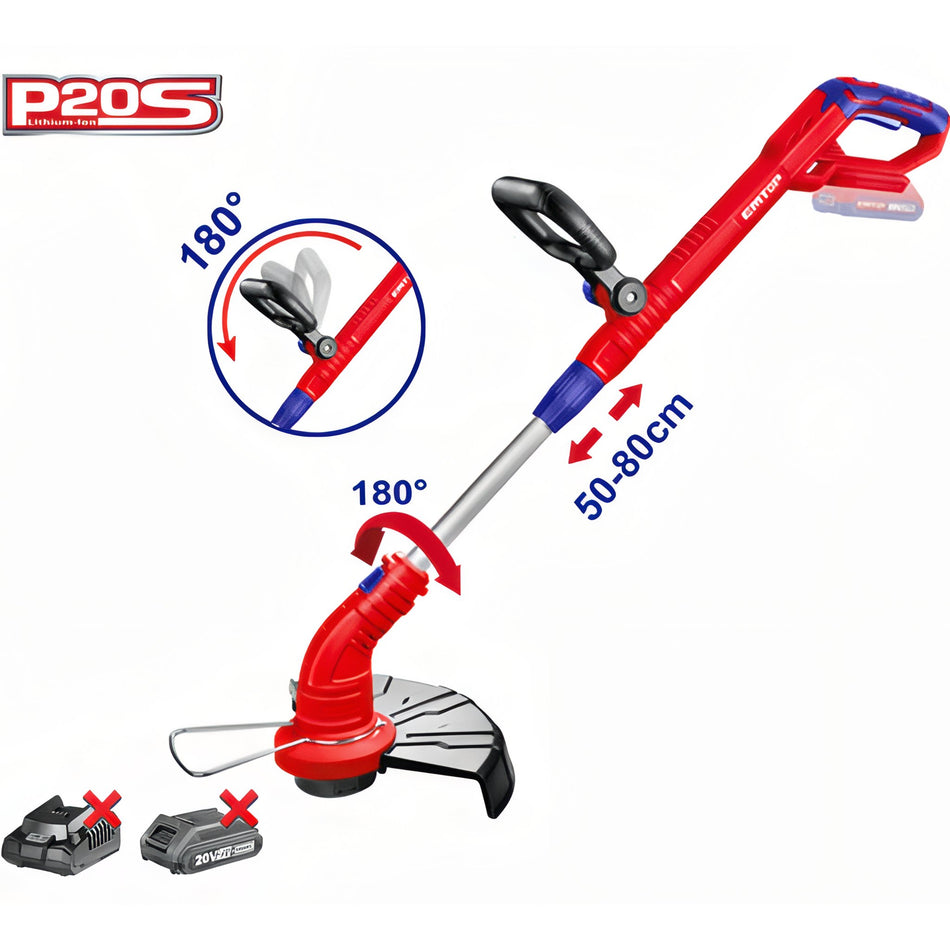 RECORTABORDES BATERIA 20V EMTOP - P20S (NO INCLUYE BATERIA NI CARGADOR)