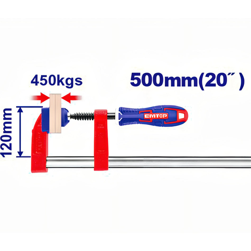 SARGENTO DE APRIETE 120x500 MM 450 KGS EMTOP