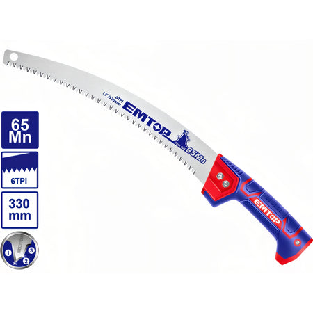 SERRUCHO PODA 13" 330mm EMTOP (TRIPLE DENTADO)