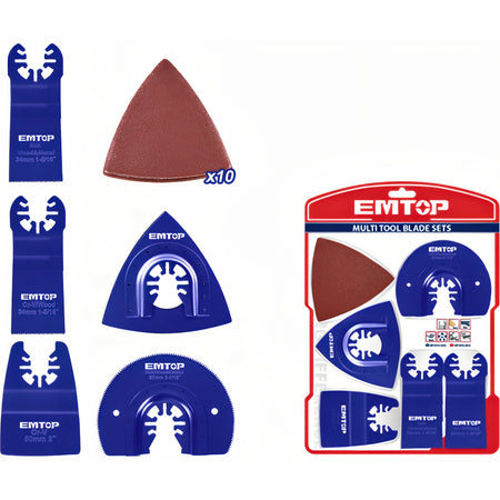 SET CUCHILLAS Y LIJAS PARA MULTIHERRAMIENTA (15 PCS) EMTOP
