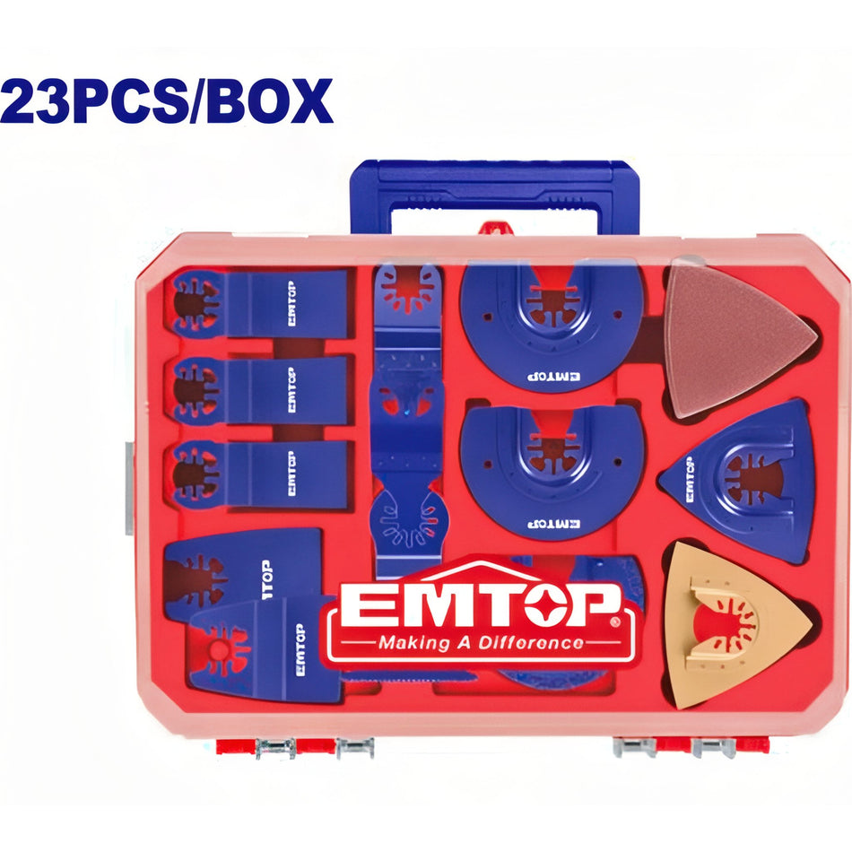 SET CUCHILLAS Y LIJAS PARA MULTIHERRAMIENTA (23 PCS) EMTOP