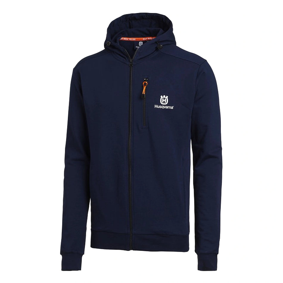 Sudadera azul con capucha para hombre