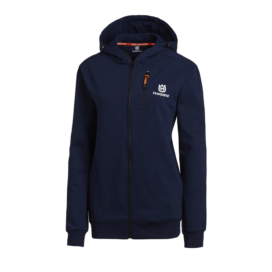Sudadera azul con capucha para mujer