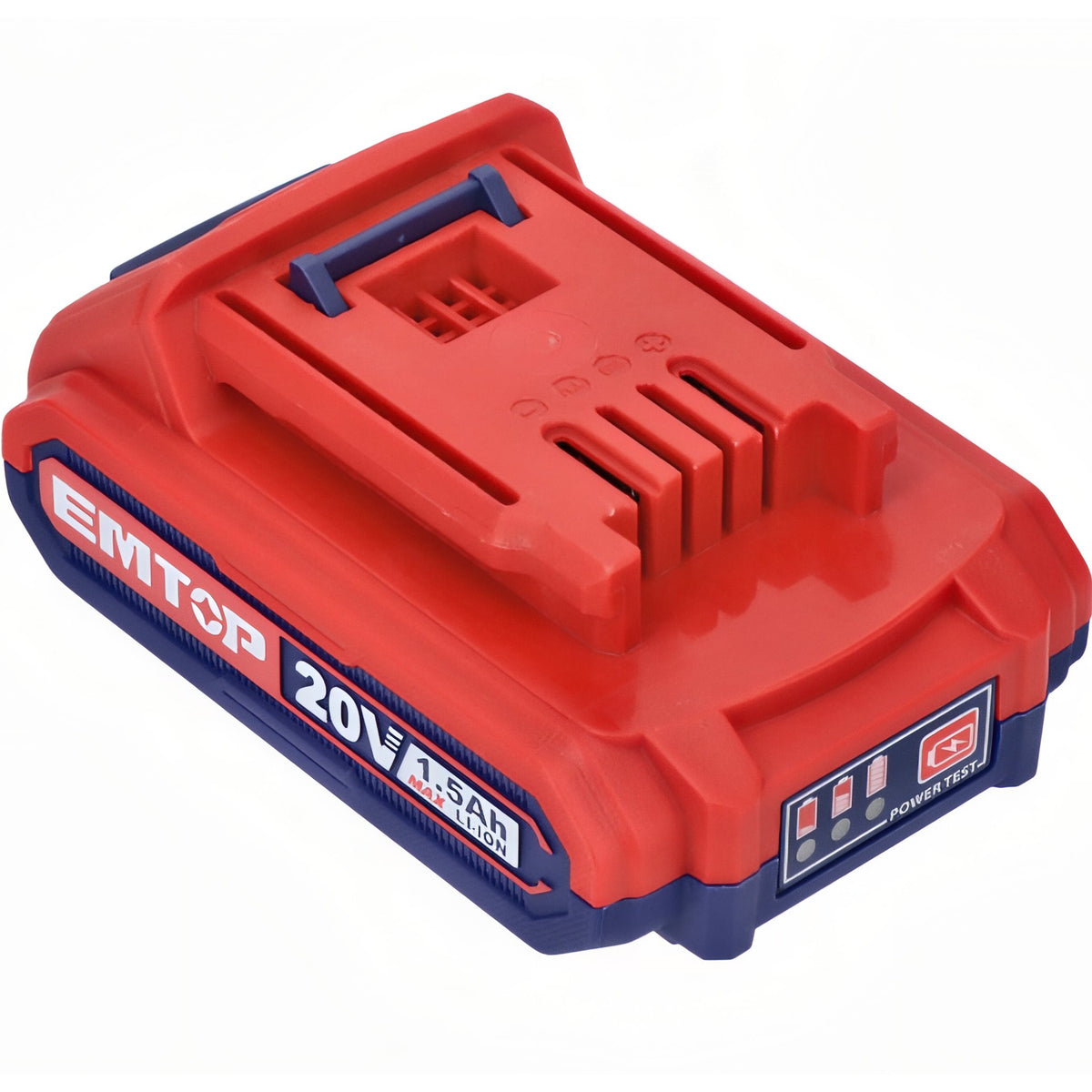 TALADRO BATERIA EMTOP 20V 45NM 15+1 P20S (INCLUYE 2 BATERIAS 2Ah, CARGADOR, MALETIN)