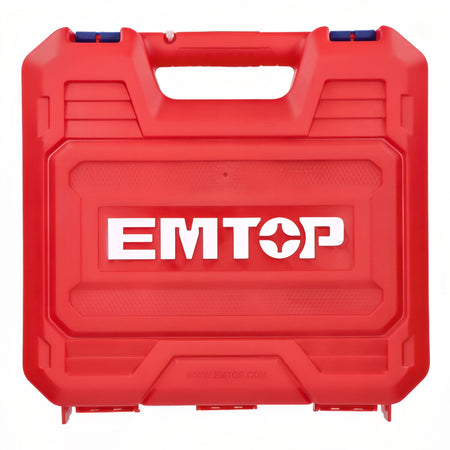TALADRO BATERIA EMTOP 20V 45NM 15+1 P20S (INCLUYE 2 BATERIAS 2Ah, CARGADOR, MALETIN)